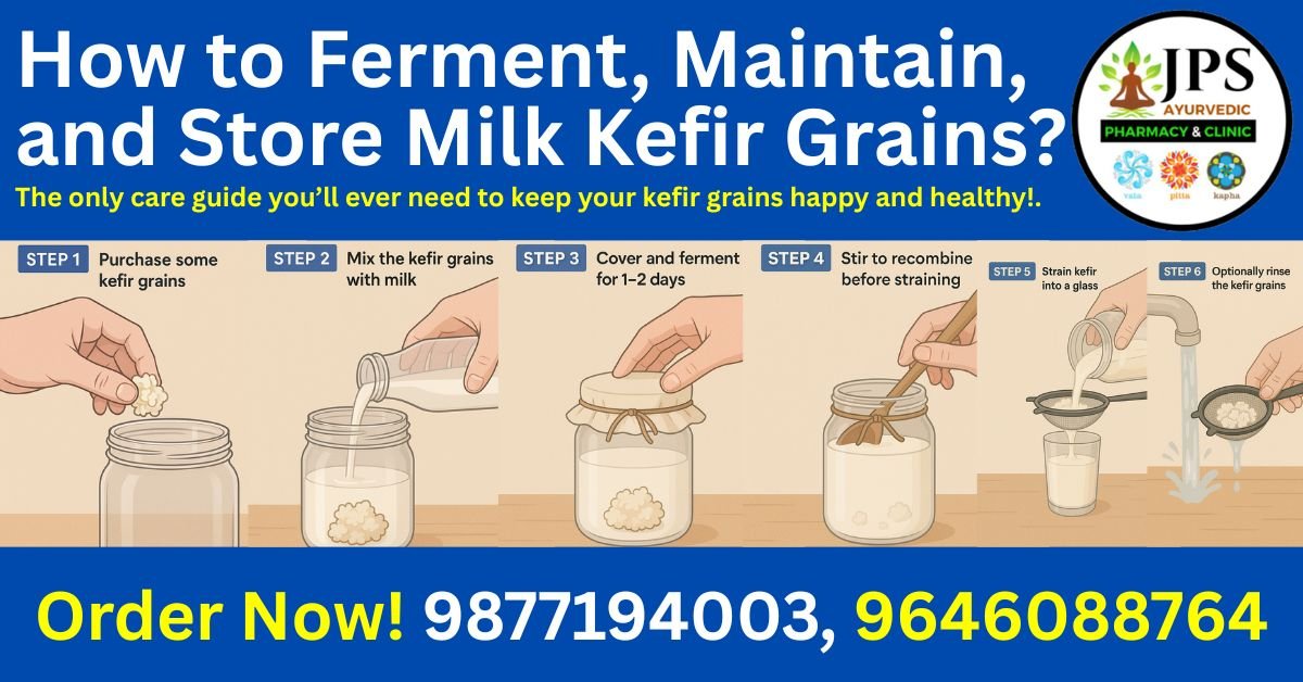 How to Ferment, Maintain, and Store Milk Kefir Grains?