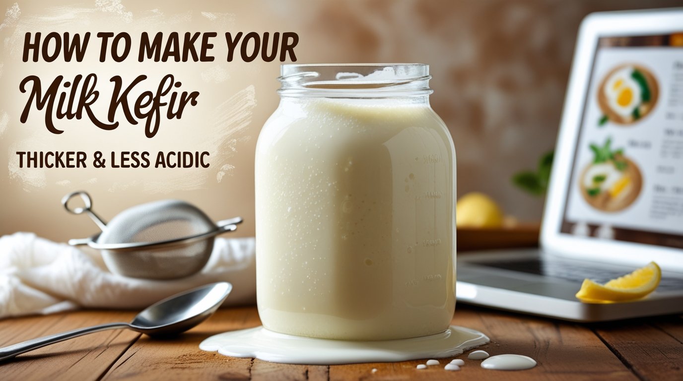 Make Your Milk Kefir Thicker and Less Acidic